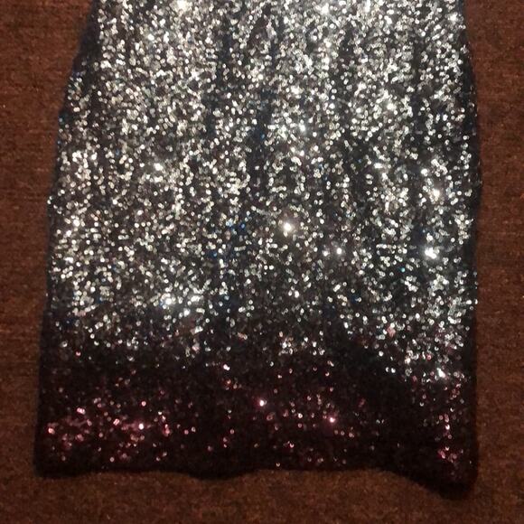 Speechless Blue Ombré Sequin Dress Mini Junior's size 5 1989 Midnights Eras HOCO - Picture 3 of 4